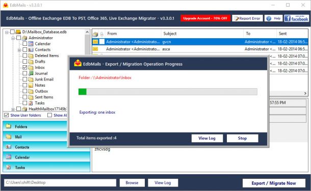 EdbMails Exchange EDB Converter Tool