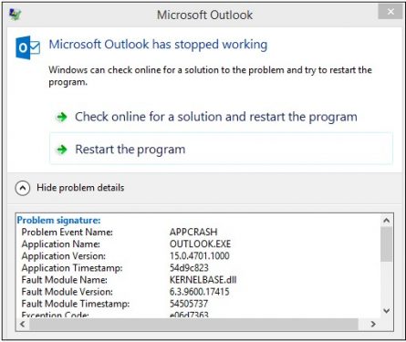 outlook crashes when opening contacts outlook crashes when opening contacts