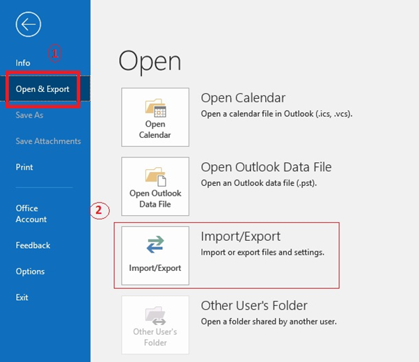 Open & Export -- Import/Export