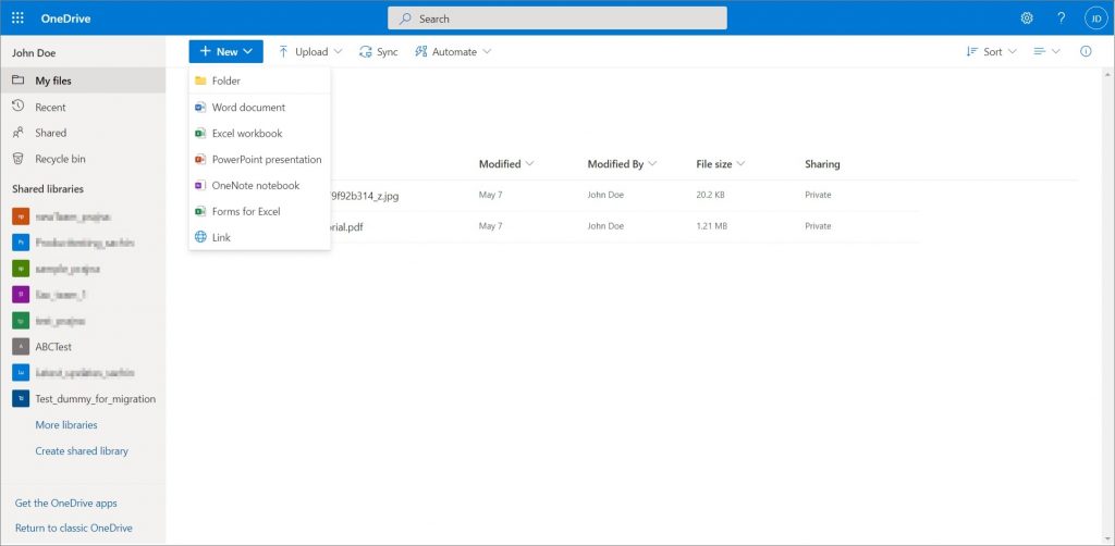 Know the difference between OneDrive and OneDrive for business