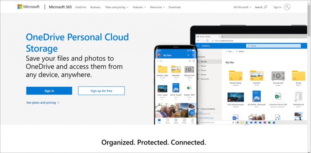 Onedrive Home Page