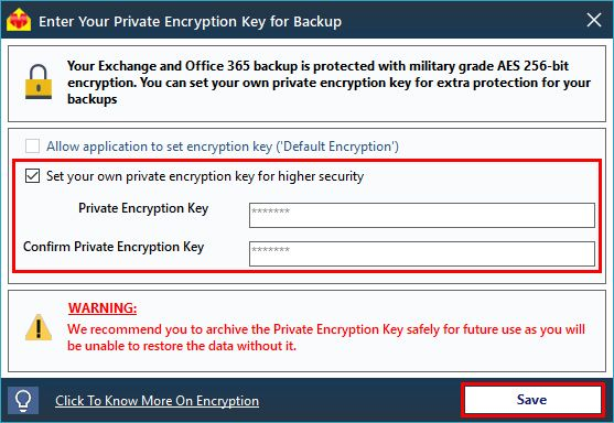 Set Encryption Key 1