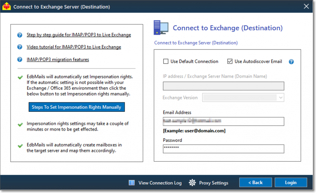 Login to Exchange