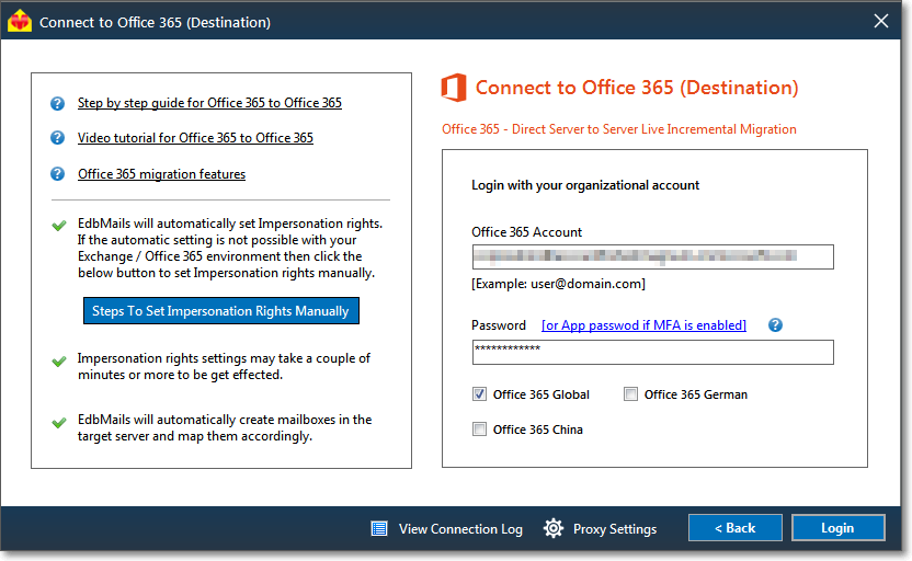 Login to Office 365