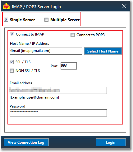 IMAP connection